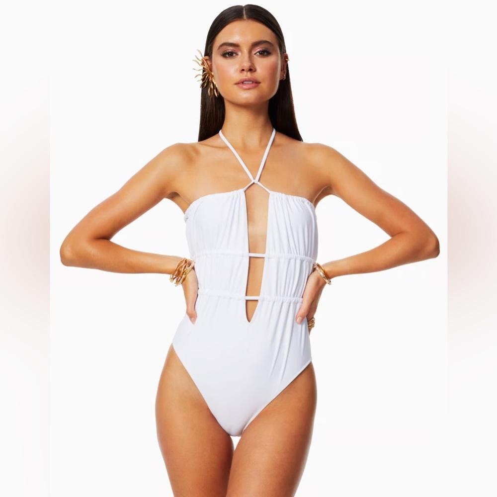 NWT Ramy Brook White One Piece Marta Swim Suit 🤩